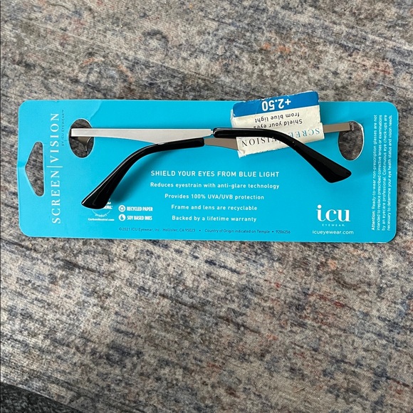 Blue light filtering reading glasses +2.50 - Picture 2 of 2